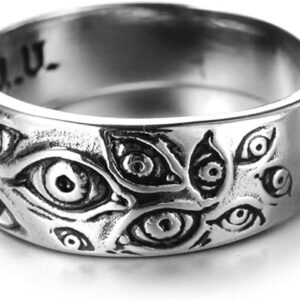 Gothic Evil Eye Ring Black Demon Eyes Band Rings Jewelry Fashion Punk Accessories For Men&Women