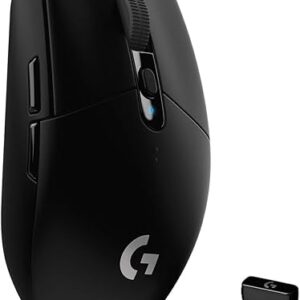 Logitech G305 LIGHTSPEED Wireless Gaming Mouse, Hero 12K Sensor, 12,000 DPI, Lightweight, 6 Programmable Buttons, 250h Battery Life, On-Board Memory, PC/Mac – Black