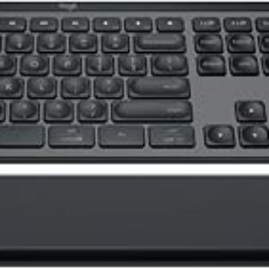 Logitech MX Keys S Combo – Performance Wireless Keyboard and Mouse with Palm Rest, Customizable Illumination, Fast Scrolling, Bluetooth, USB C, for Windows, Linux, Chrome, Mac