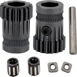 POLISI3D 3D Printer Hardened Steel MK3 Drive Gear extruder Dual Gears kit DriveGears Extrusion Wheel for Upgrade Prusa i3 MK2/MK2S/MK2.5 MK3S 3D Printer