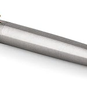 Parker Jotter Ballpoint Pen, Stainless Steel with Golden Trim, Medium Point Blue Ink, Signature Click-Open Design, Comes in an Elegant Gift Box