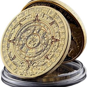 Joygulls Mexico Mayan Aztec Calendar Art Prophecy Culture Challenge Coin Collectibles