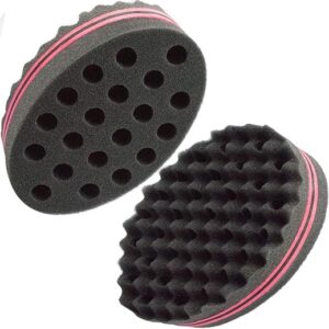 Hair Magic Twist Sponge: Two-Sided Dread Afro Coil Barber Tool for Curling and Waving Men’s and Women’s Long/Short Hair, 1 Pc
