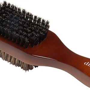 Diane Premium 100% Boar Bristle 2-Sided Club Brush for Men and Barbers, Medium and Firm Bristles for Thick Coarse Hair, Detangling, Smoothing