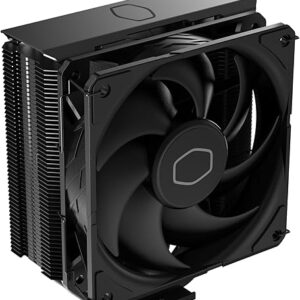 Cooler Master Hyper 212 Black CPU Air Cooler, SickleFlow 120 Edge PWM Fan, Aluminum Top Cover, 4 Copper Heat Pipes, 152mm Tall, AMD Ryzen AM5/AM4, Intel LGA 1851/1700/1200 Brackets