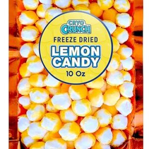 Freeze Dried Lemon Heads (10oz) – Made From Lemonheads Candy By Cryo Crunch- Freeze Dried Lemonheads Made In US Freeze Dried Lemon Candy