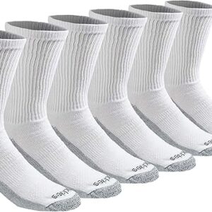Dickies Men’s Dri-Tech Original Moisture Control Crew Socks, Available in M-XXL (6, 12, 18 Pairs)