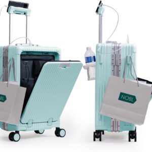 Nobl Zipperless Carry On Suitcase – Blue