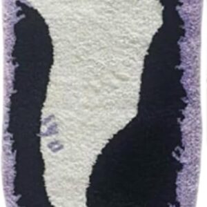 Handmade Black Cat Bathmat Rug