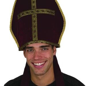Bishop Pope Mitre Red Hat Costume
