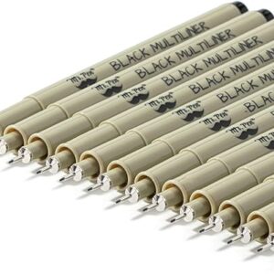 Mr. Pen 0.3mm Black Drawing Pens – 12 Pack