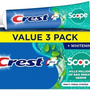 Crest + Scope Whitening Toothpaste Pack of 3