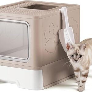 Large Covered Cat Litter Box with Scoop