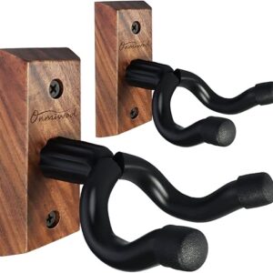 2-Pack Black Walnut Guitar Wall Mount