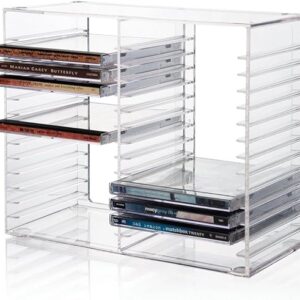 STORi Stackable Clear CD Organizer – 30 Cases