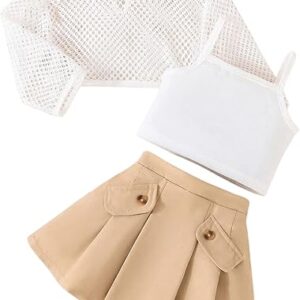 Girl’s 3-Piece Camisole & Skirt Set