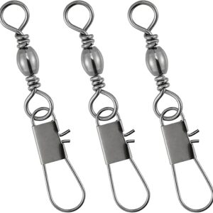 Dr.Fish 50 Pack Fishing Snap Swivels