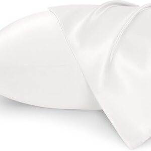 Bedsure Ivory Satin Pillowcase 2-Pack