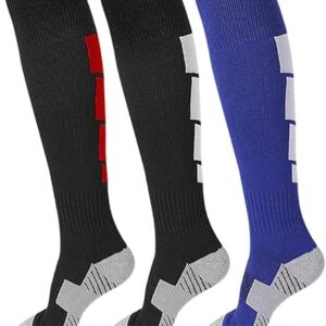 3 Pairs Knee High Soccer Socks