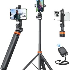 EUCOS 62″ Extendable Phone Tripod & Selfie Stick