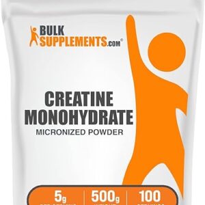 BulkSupplements Creatine Monohydrate Powder, Unflavored