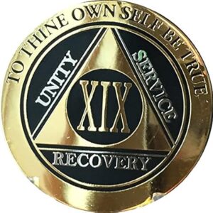 Elegant Black Gold Silver AA Medallion