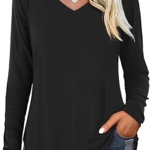 Amoretu Women’s Long Sleeve V Neck T-Shirt