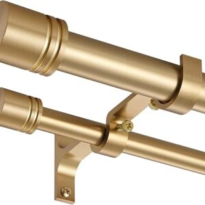 Adjustable Double Curtain Rods 72-144 Inches