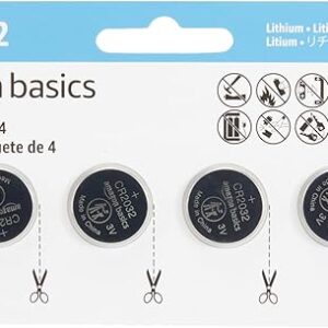 Amazon Basics 4-Pack CR2032 Lithium Batteries