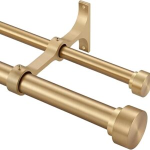 Heavy Duty Telescoping Curtain Rods, Warm Gold