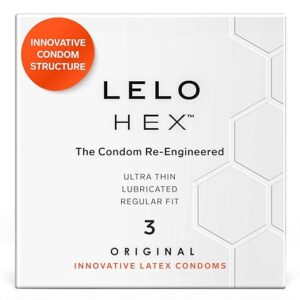 LELO HEX Ultra Thin Lubricated Condoms (3 Pack)
