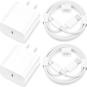 2Pack 20W MFi Certified iPhone Fast Charger