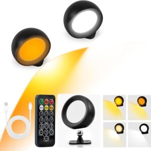 LED Wall Sconces with Remote, Rechargeable