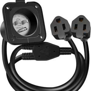 PAULINN 15A AC Power Inlet with Extension