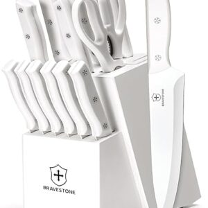 BRAVESTONE 15-Piece Self-Sharpening Knife Set