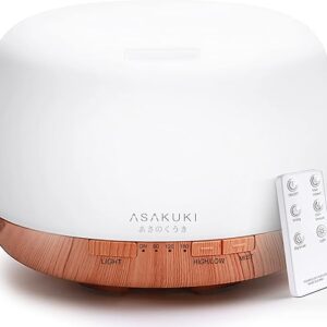 ASAKUKI 500ml Essential Oil Diffuser with Remote