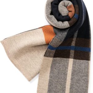 Villand Merino Wool Tartan Scarf for Men