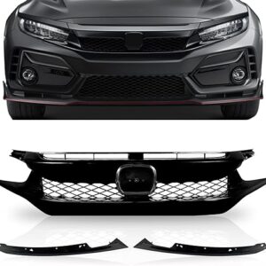 PartsFlow FK8 T-R Style Glossy Black Grill