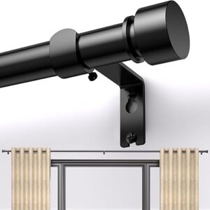 Adjustable Black Heavy Duty Curtain Rod