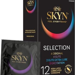 SKYN Non-Latex Condoms Variety Pack, 12 Count