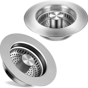 2-Pack Stainless Steel Sink Drain Strainer
