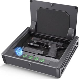 SOULYI Biometric Fingerprint Gun Safe for 3 Pistols