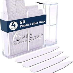 60 Plastic Collar Stays with Holder