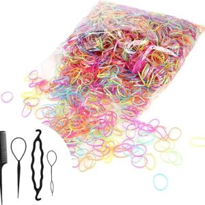 2000 Pcs Colorful Mini Hair Bands