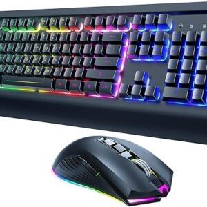 RisoPhy Wireless Gaming Keyboard & Mouse Combo