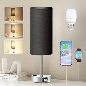 Black 3-Way Dimmable Touch Bedside Lamp