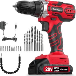 AVID POWER 20V Cordless Drill Set with Bits