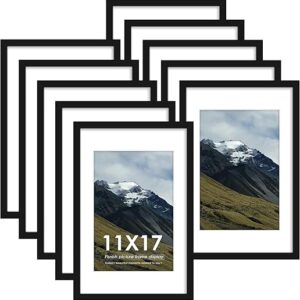 10-Pack 11×17 Black Picture Frames