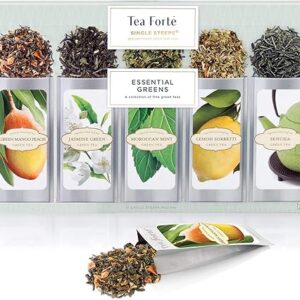 Tea Forte Green Tea Sampler, 15 Count