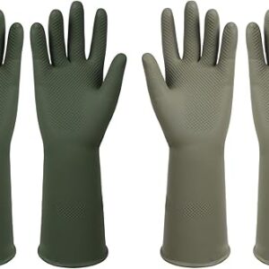 Reusable Non-Slip Dishwashing Rubber Gloves